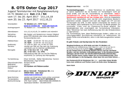 Ausschreibung OTS Oster Cup 2017 - TVPro