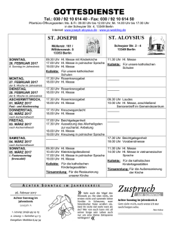 gottesdienste - St. Joseph