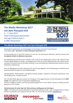 The Media Workshop 2017 mit dem Planspiel #18