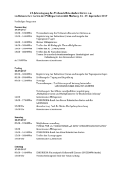 Infos - Verband Botanischer Gärten
