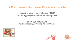 EX-IN (Experienced-Involvement) Genesungsbegleiter - EX