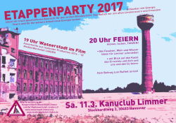 Plakat ETAPPENPARTY 2017