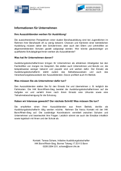 Informationen für Unternehmen - IHK Bonn/Rhein-Sieg