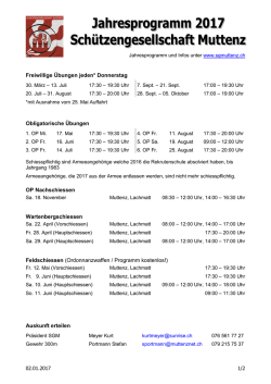 Jahresprogramm