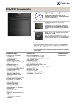 EBSL40XSP Einbaubackofen