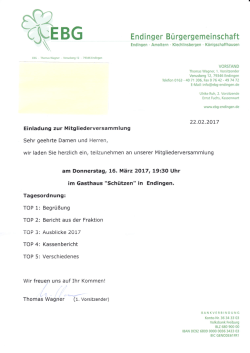 End inger Bü rgergemei nschaft - ebg