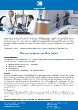 Zerspanungsmechaniker (m/w)