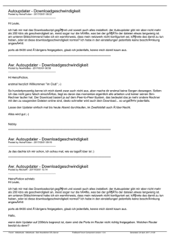 Autoupdater - Downloadgeschwindigkeit Aw