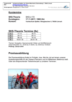 SKS-Theorie Termine (8x) Praxisausbildung