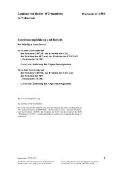 Drucksache 16/1586 - Landtag Baden W&uuml;rttemberg