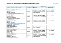 Angebote, &Ouml;ffnungszeiten