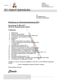 Einladung GV 2017 - SG Altdorf