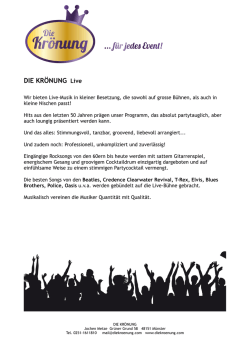 Info - DIE KR&Ouml;NUNG