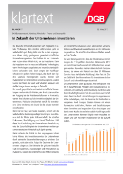 In Zukunft der Unternehmen investieren