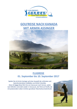 golfreise nach kanada mit armin assinger - Gruber