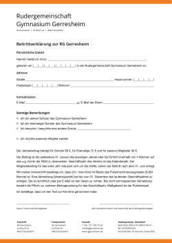 Beitrittserklärung - Rudergemeinschaft Gymnasium Gerresheim