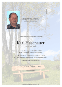 Hasenauer Karl - Anatomie - Uttendorf