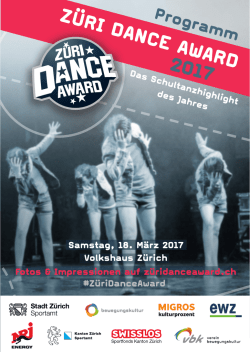 Tagesablauf - Züri Dance Award
