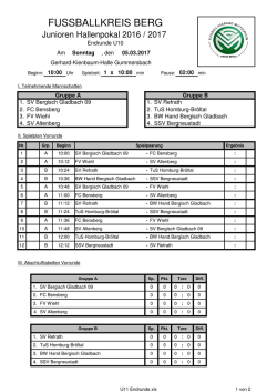 Spielplan U10 - Oberberg
