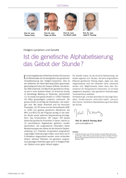 Ist die genetische Alphabetisierung das Gebot der Stunde ?