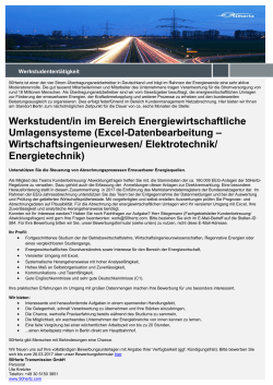 50Hertz Transmission GmbH Werkstudent/in bzw