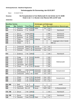 Donnerstag, 02.03.2017 - Schlossparkschule Marksuhl
