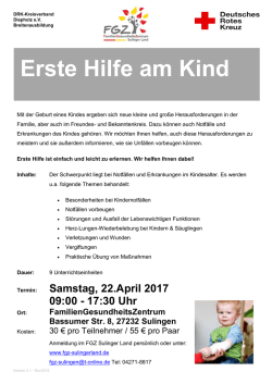 Infos hier klicken - Familien Gesundheits Zentrum Sulinger Land