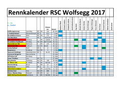 Rennkalender RSC Wolfsegg 2017