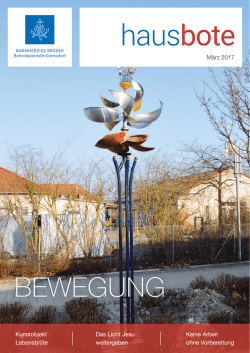 Hausbote aktuell  - Barmherzige Brüder Gremsdorf