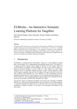 ELBlocks - An Interactive Semantic Learning Platform for Tangibles