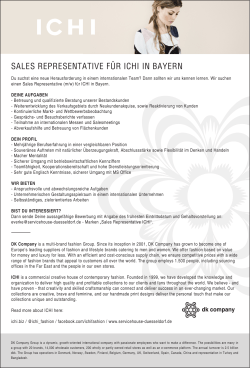 sales representative für ichi in bayern