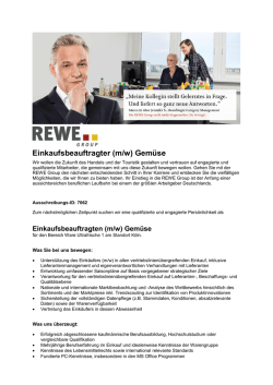 Einkaufsbeauftragter (m/w) Gem&uuml;se