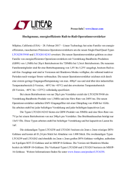 Hochgenaue, energieeffiziente Rail-to-Rail