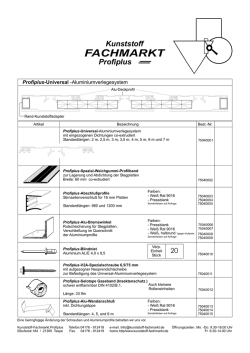 Profiplus-Universal-Aluminiumverlegesystem - Kunststoff