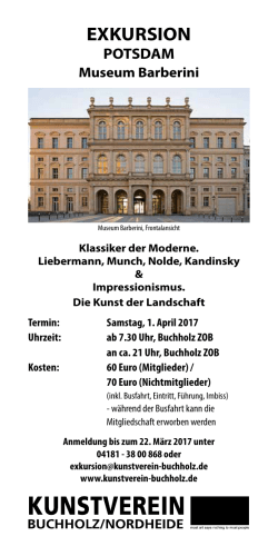 Exkursion_Potsdam - Kunstverein Buchholz