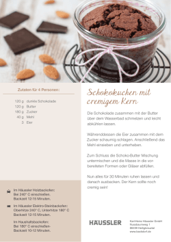 Schokokuchen mit cremigem Kern