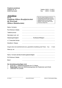 Anmeldung - Friedrich-List