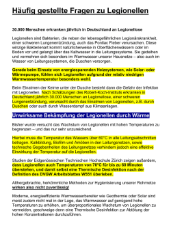 H&auml;ufig gestellte Fragen zu Legionellen