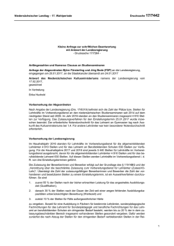 Drs. 17/7442 - Nieders&auml;chsischer Landtag