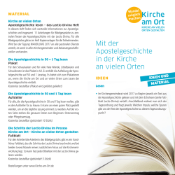 Ideen mit der Apostelgeschichte