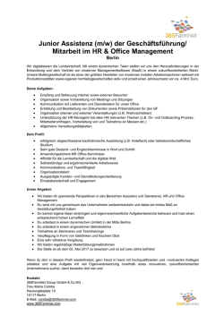 Junior Assistenz (m/w)