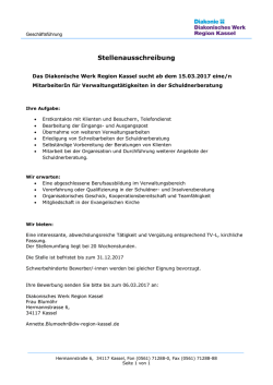 eine/n MitarbeiterIn f&uuml;r Verwaltungst&auml;tigkeiten in der