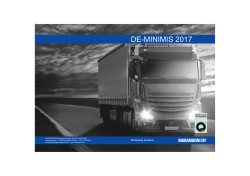 Information DE-MINIMIS 2017 Flyer