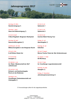 Jahresprogramm 2017
