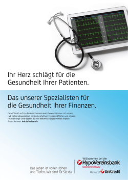 Ihr Herz schl&auml;gt f&uuml;r die Gesundheit Ihrer Patienten. Das unserer