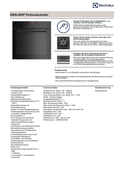EBSL40SP Einbaubackofen