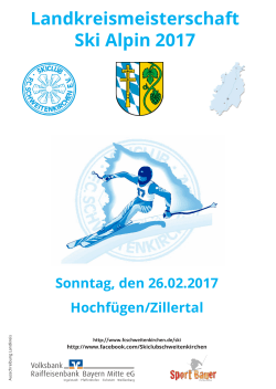 Landkreismeisterschaft Ski Alpin 2017 Sonntag, den 26.02.2017