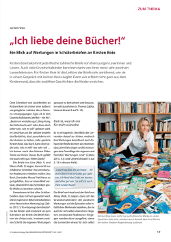 Ich liebe deine B&uuml;cher!