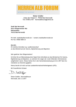 Dieter Sch&auml;fer Unter den Felsen 9 - 76332 Bad Herrenalb Tel. 07083