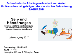 Donnerstag, 18.05.2017 13.45 &ndash; 17.45